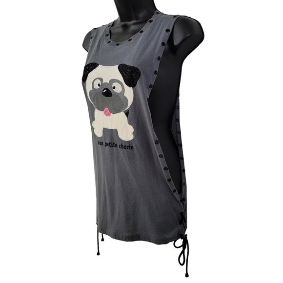 Mom Petit Cherie Women's Gray Sleeveless Tank Top - Picture 6 of 9